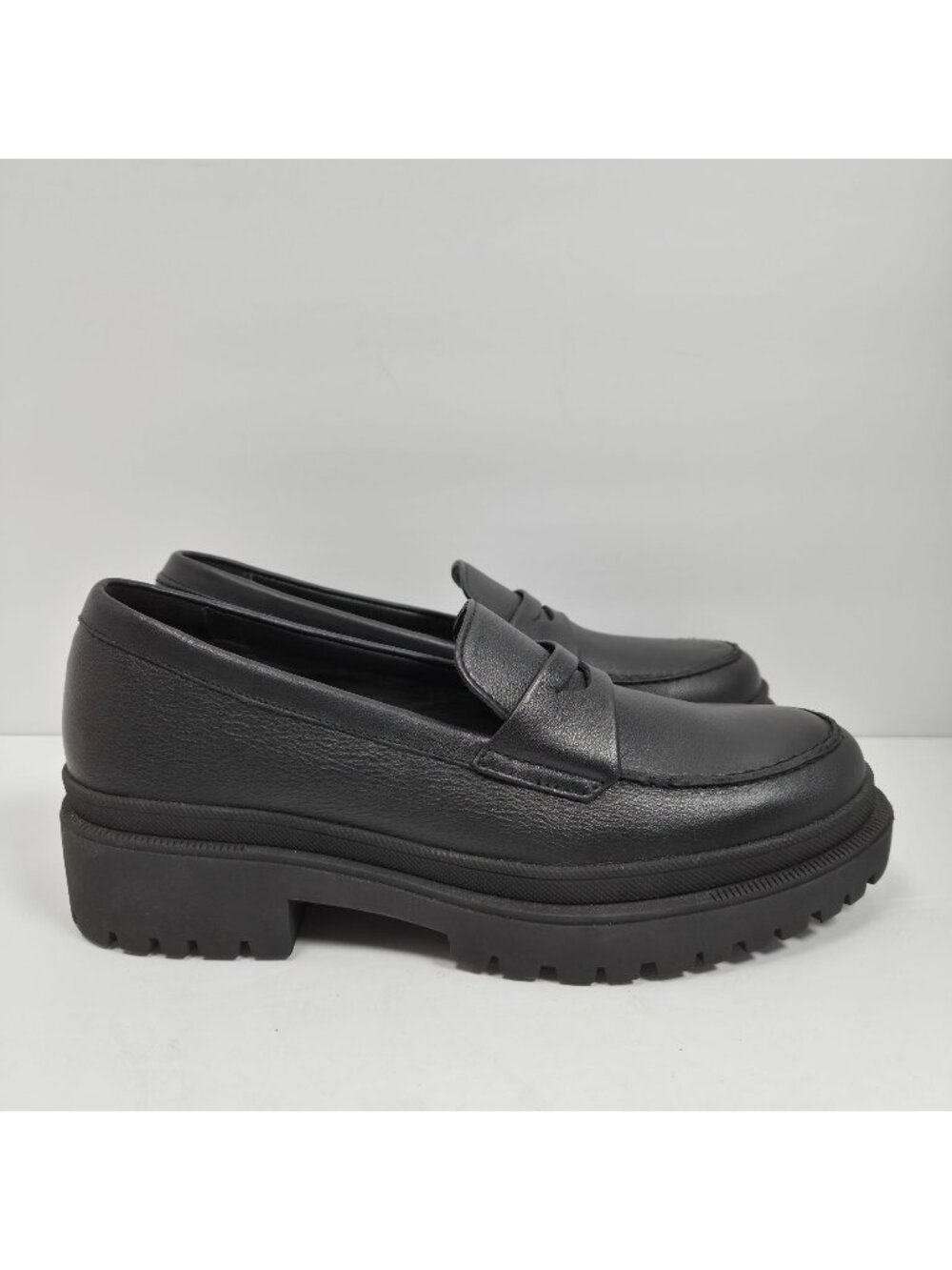 Patina Zoe Portland Leather Women's Black Leather Chunky Loafer Shoes US Size 11 - Picture 1 of 9